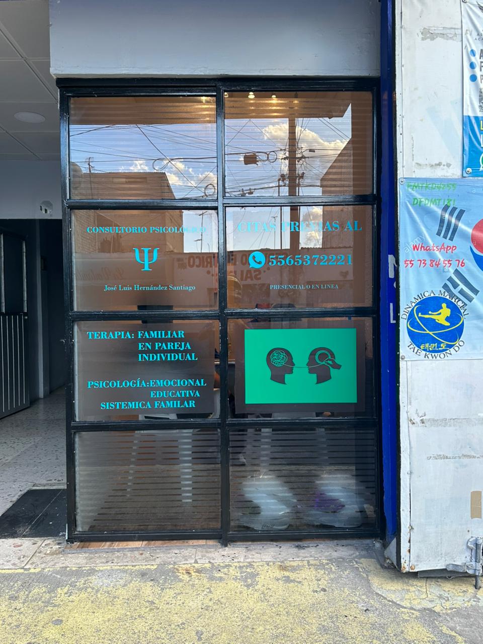 Fachada del Consultorio Psicológico de José Luis Hernández Santiago